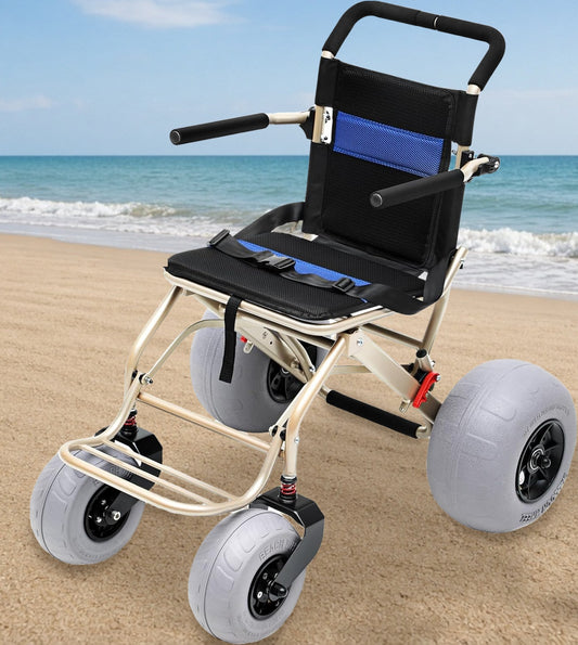 Youth / small adult beach wheelchair on the sand