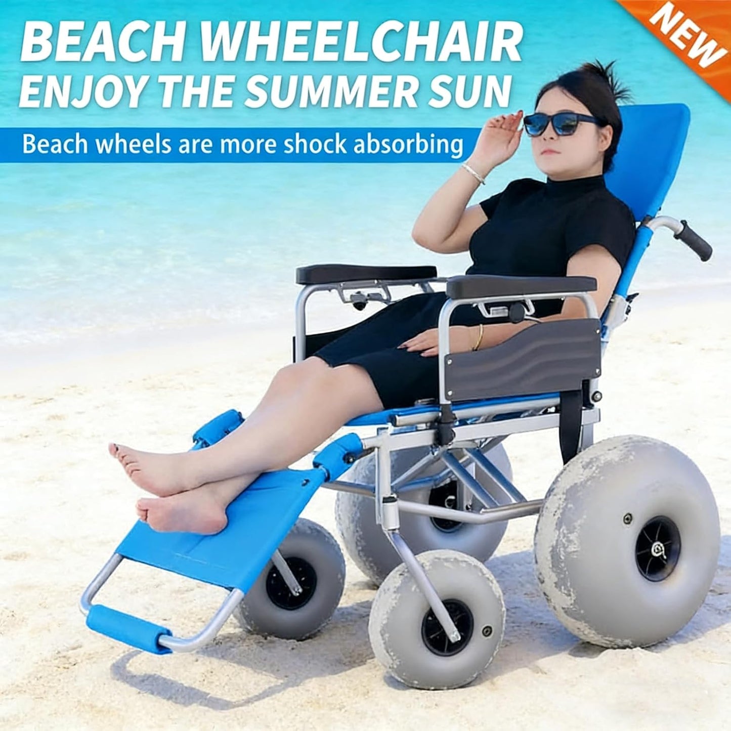 Beach Wheel Chair - Recliner (24hr Rental)
