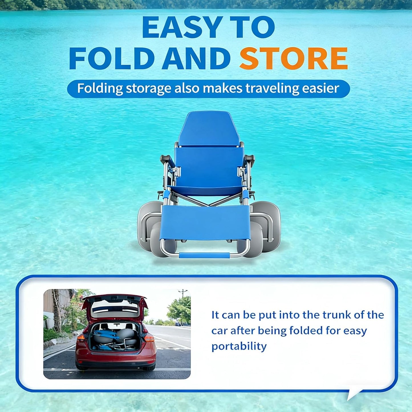 Beach Wheel Chair - Recliner (24hr Rental)