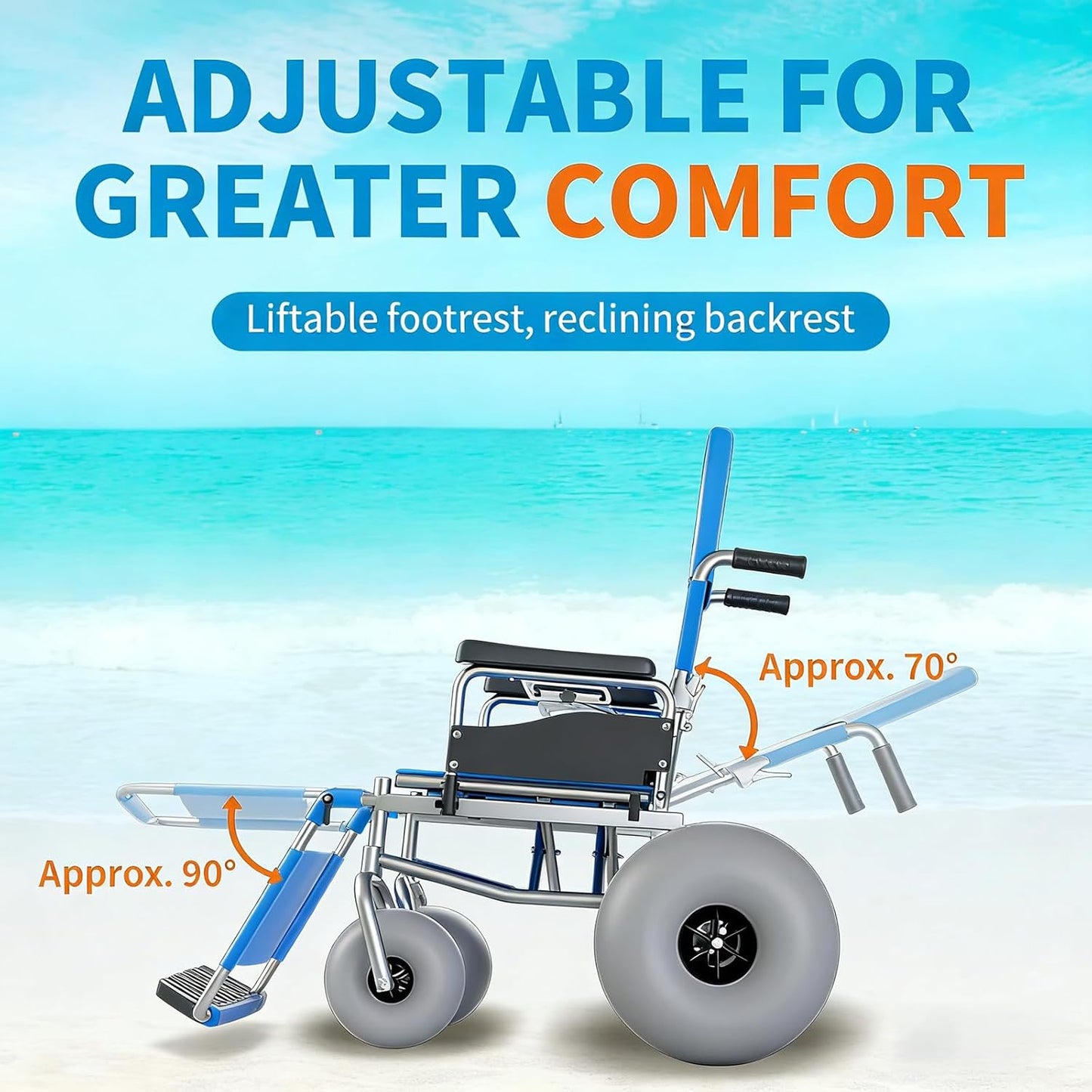 Beach Wheel Chair - Recliner (24hr Rental)