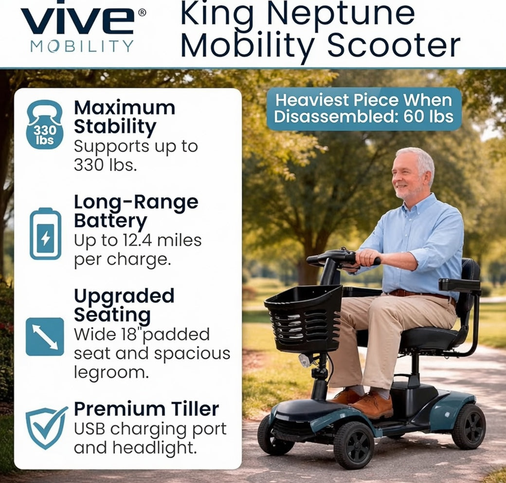 Heavy Duty (330lb) Mobility Scooter (24hr Rental)