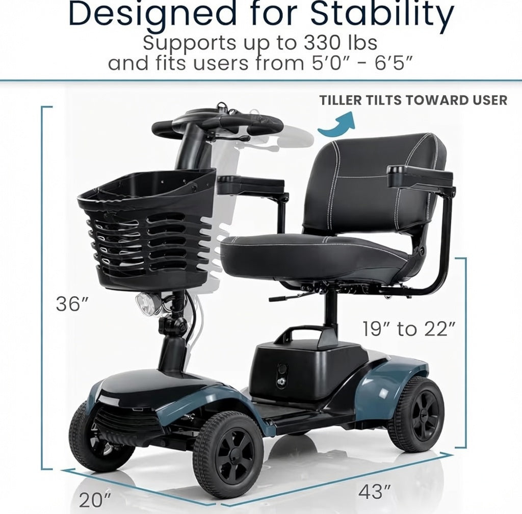 Heavy Duty (330lb) Mobility Scooter (24hr Rental)